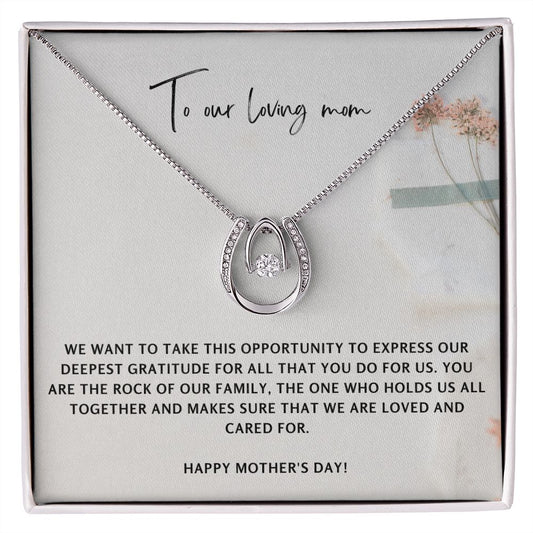 Lucky in Love Mom Necklace