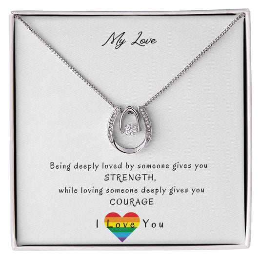 Lucky in Love Necklace LGBTQ