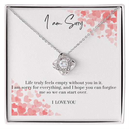 Love Knot Necklace I am Sorry